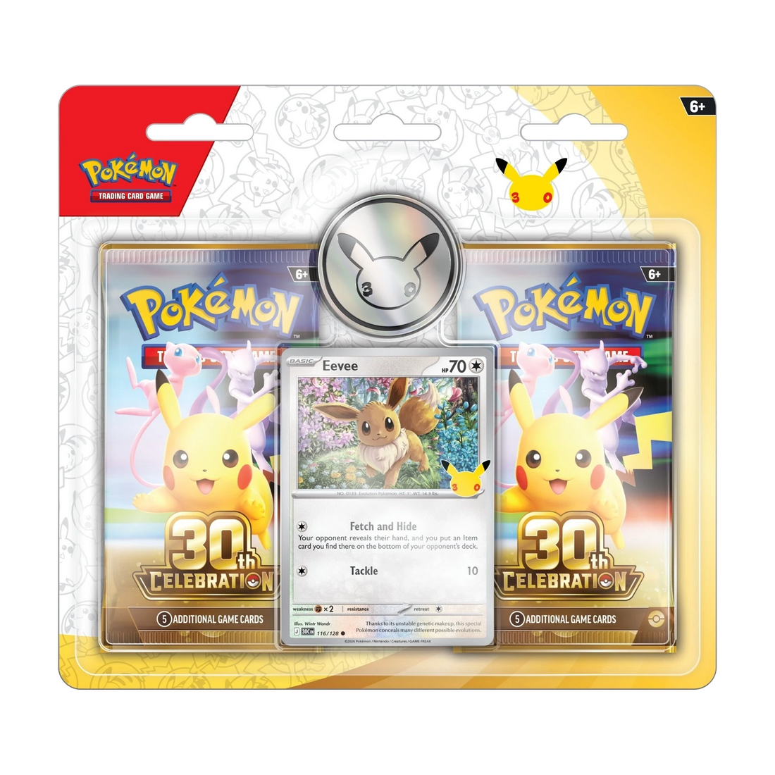30th Celebration 2-Pack Blister Eevee – voorkant