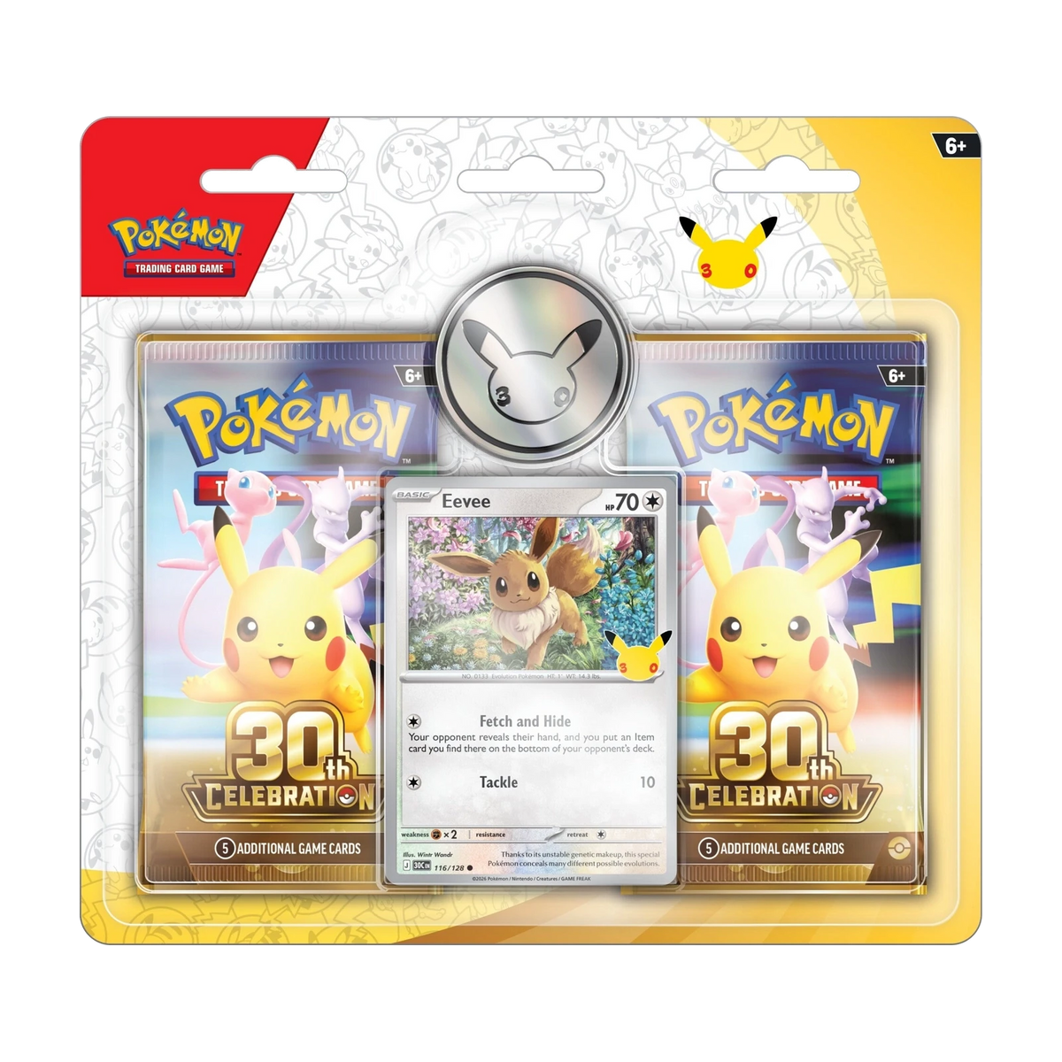 30th Celebration 2-Pack Blister Eevee – voorkant