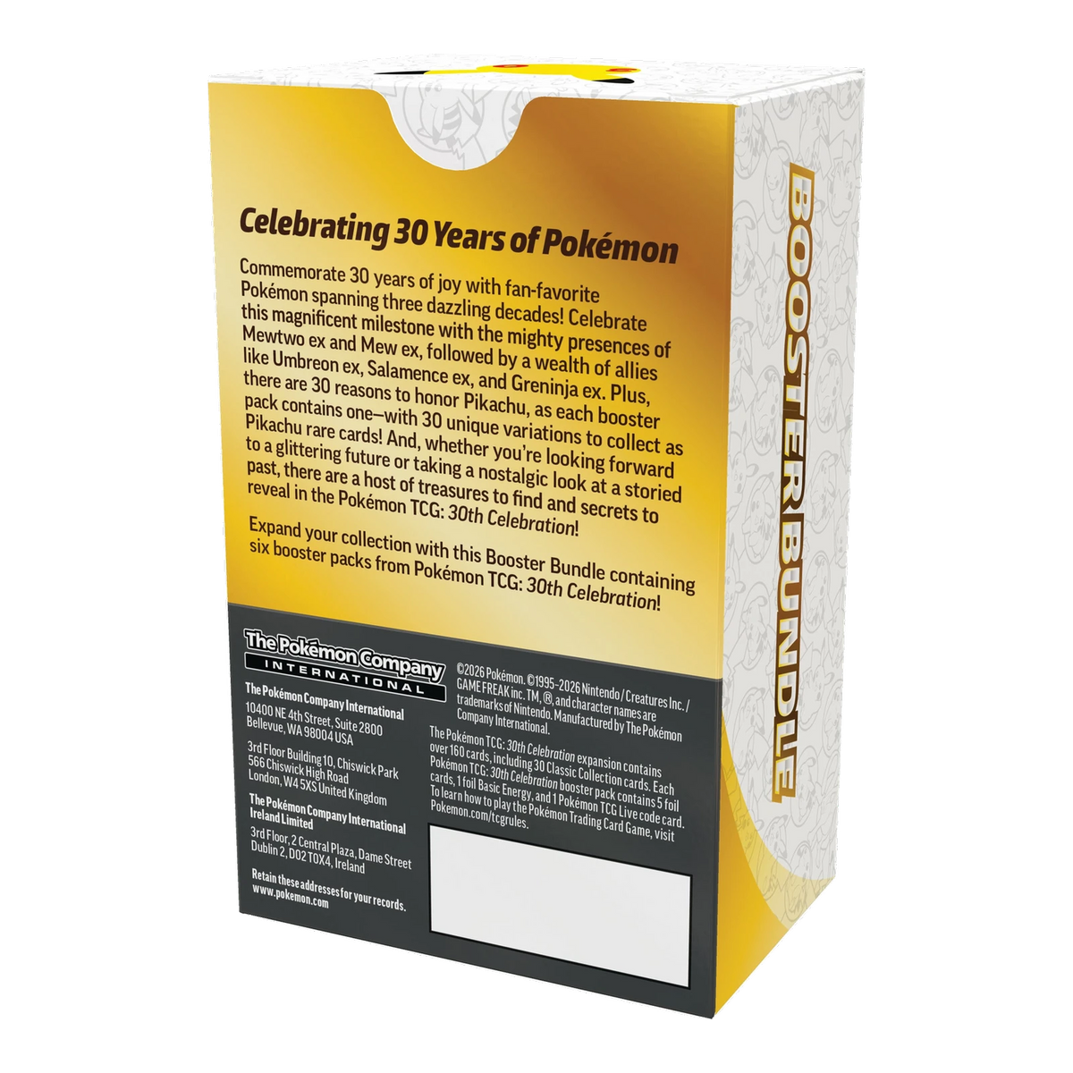 30th Celebration Booster Bundle – achterkant