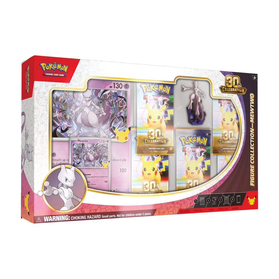 30th Celebration Figure Collection Mewtwo – voorkant en linkerzijkant