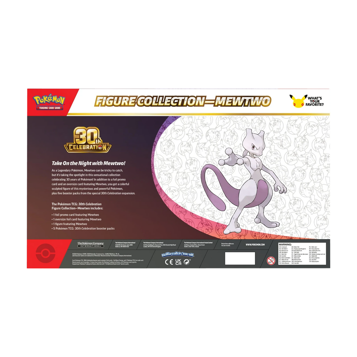 30th Celebration Figure Collection Mewtwo – achterkant