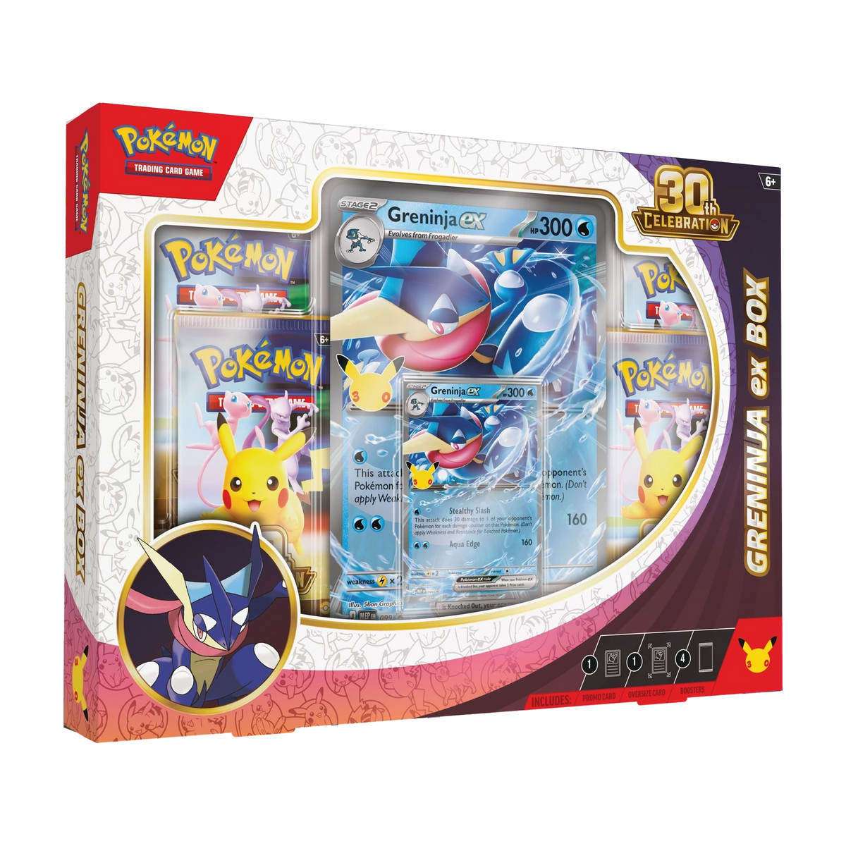 30th Celebration Greninja ex Box – voorkant en linkerzijkant