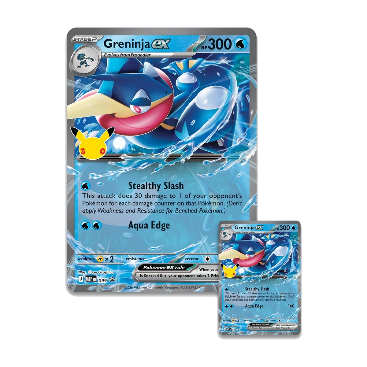 30th Celebration Greninja ex Box – promokaart en oversized kaart