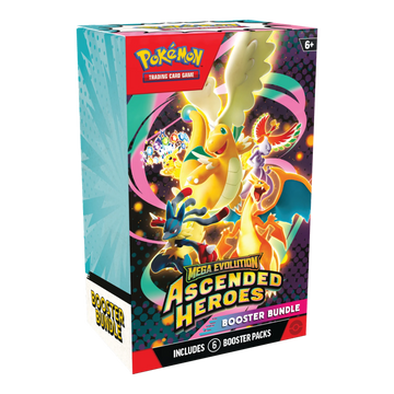 Ascended Heroes Booster Bundle – voorkant en linkerzijkant