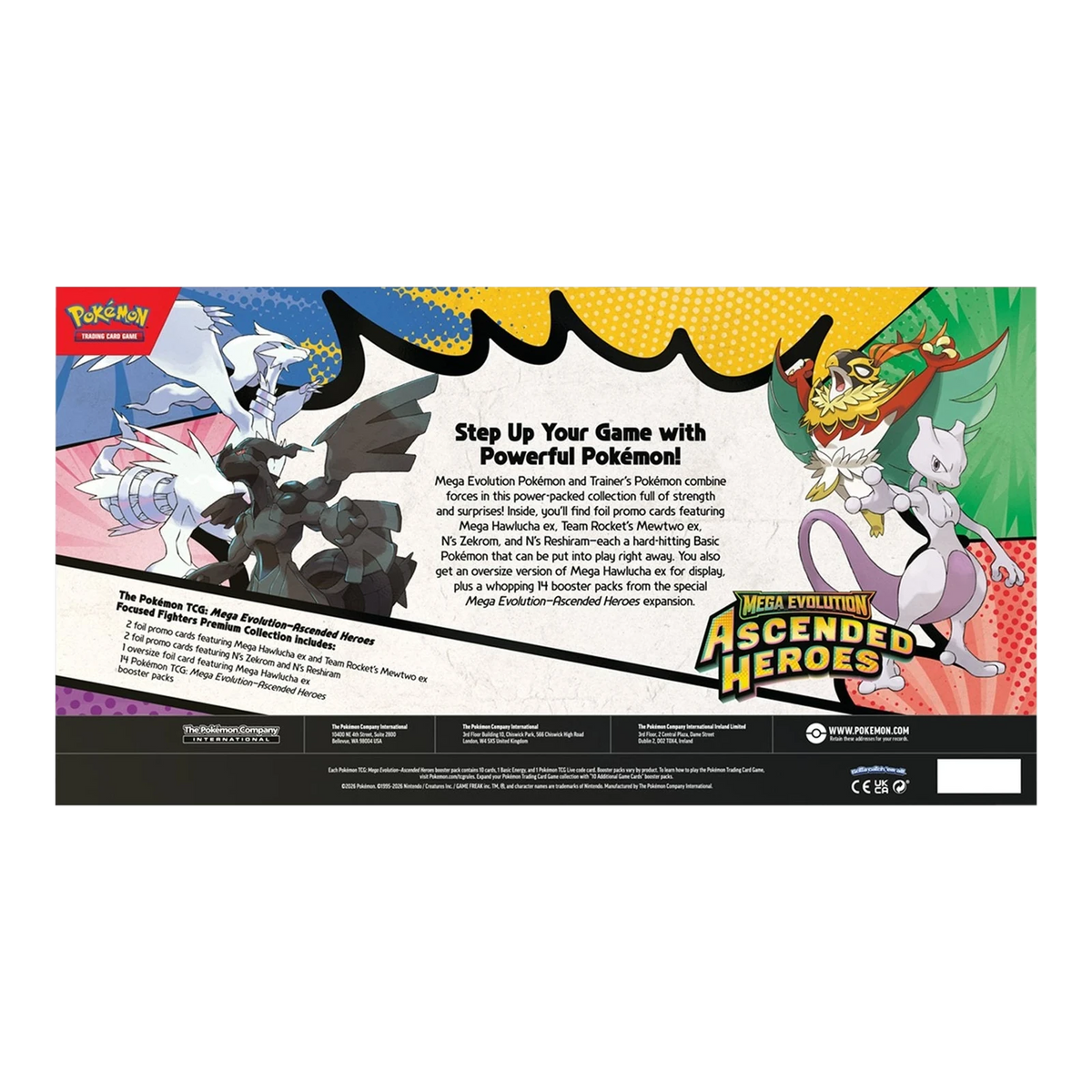 Ascended Heroes Focused Fighters Premium Collection – achterkant