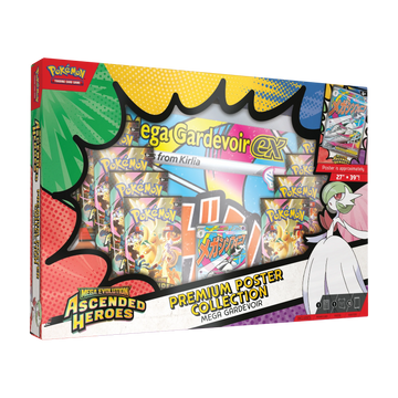 Ascended Heroes Premium Poster Collection Mega Gardevoir Ex – voorkant en linkerzijkant