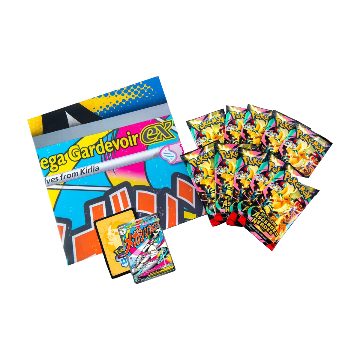 Ascended Heroes Premium Poster Collection Mega Gardevoir Ex – inhoud