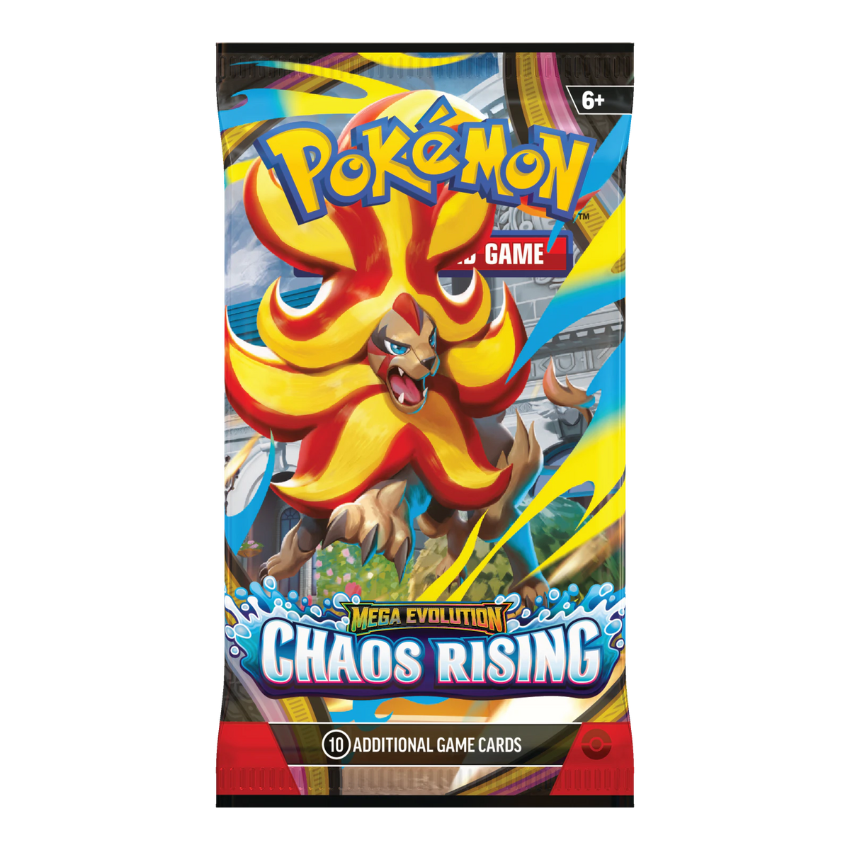 Chaos Rising Booster Bundle – boosterpack, artwork Mega Pyroar (verpakking kan variëren)