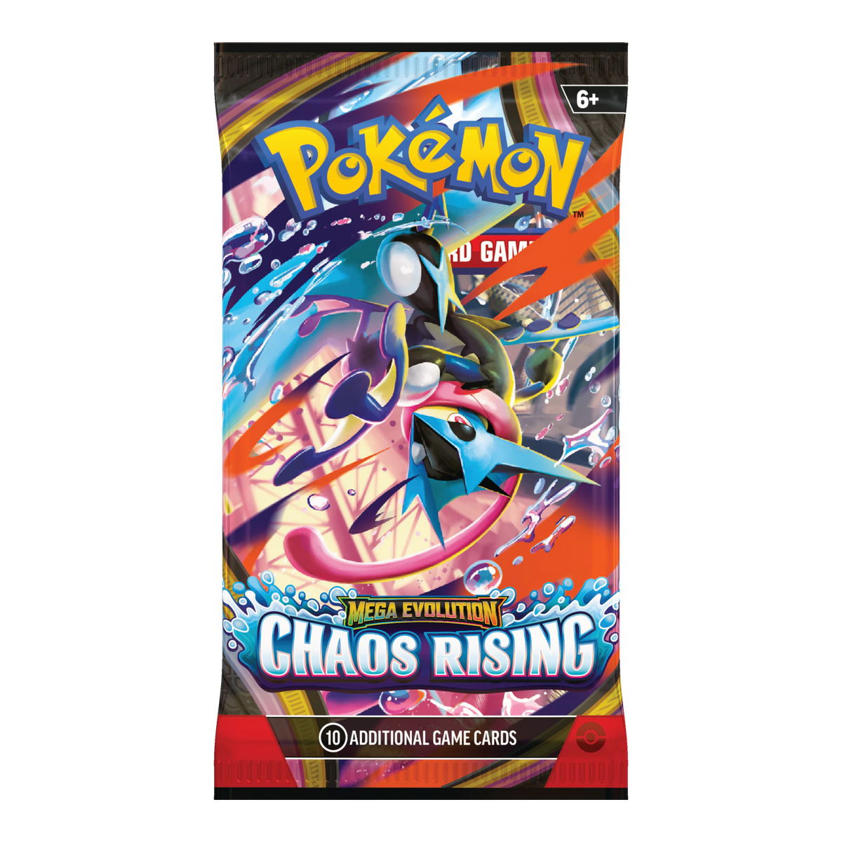 Chaos Rising Booster Pack – Engelse verpakking, artwork Mega Greninja