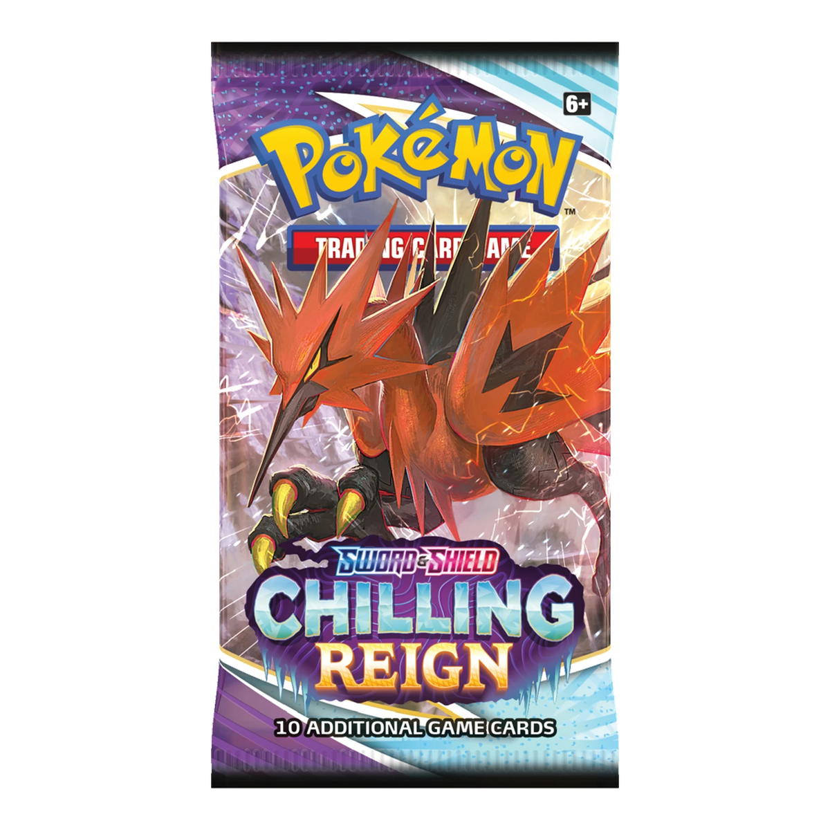Chilling Reign Booster Pack – voorkant, artwork galarian-zapdos (verpakking kan variëren)