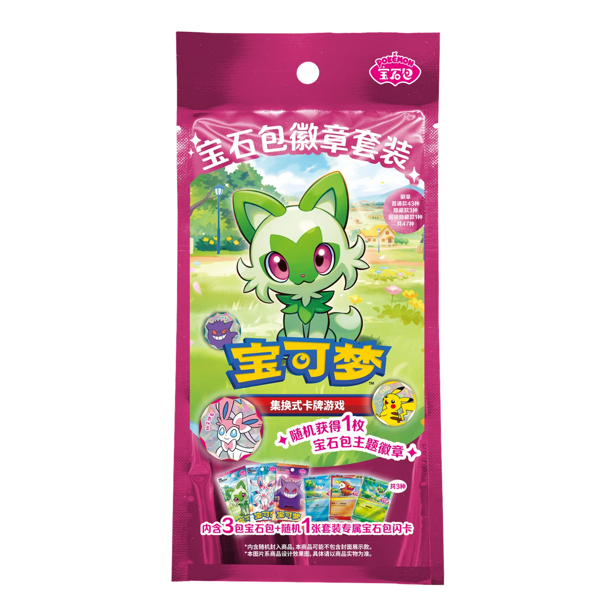 Gem Pack – Pokémon Badge Set (Vereenvoudigd Chinees) – voorkant