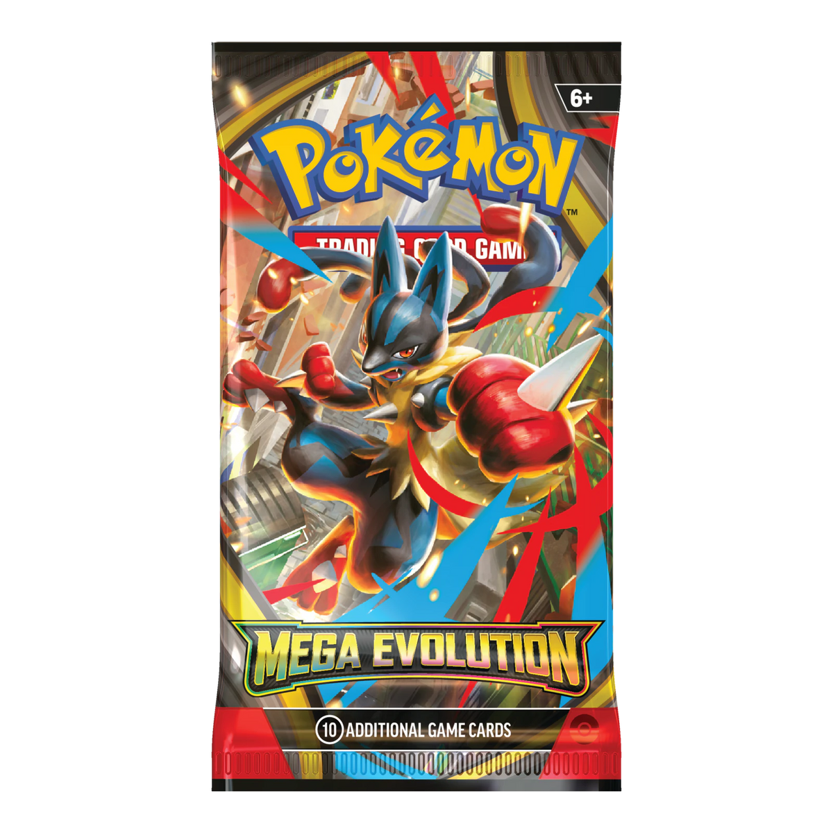Mega Evolution Booster Pack – Engelse verpakking, artwork Mega Lucario