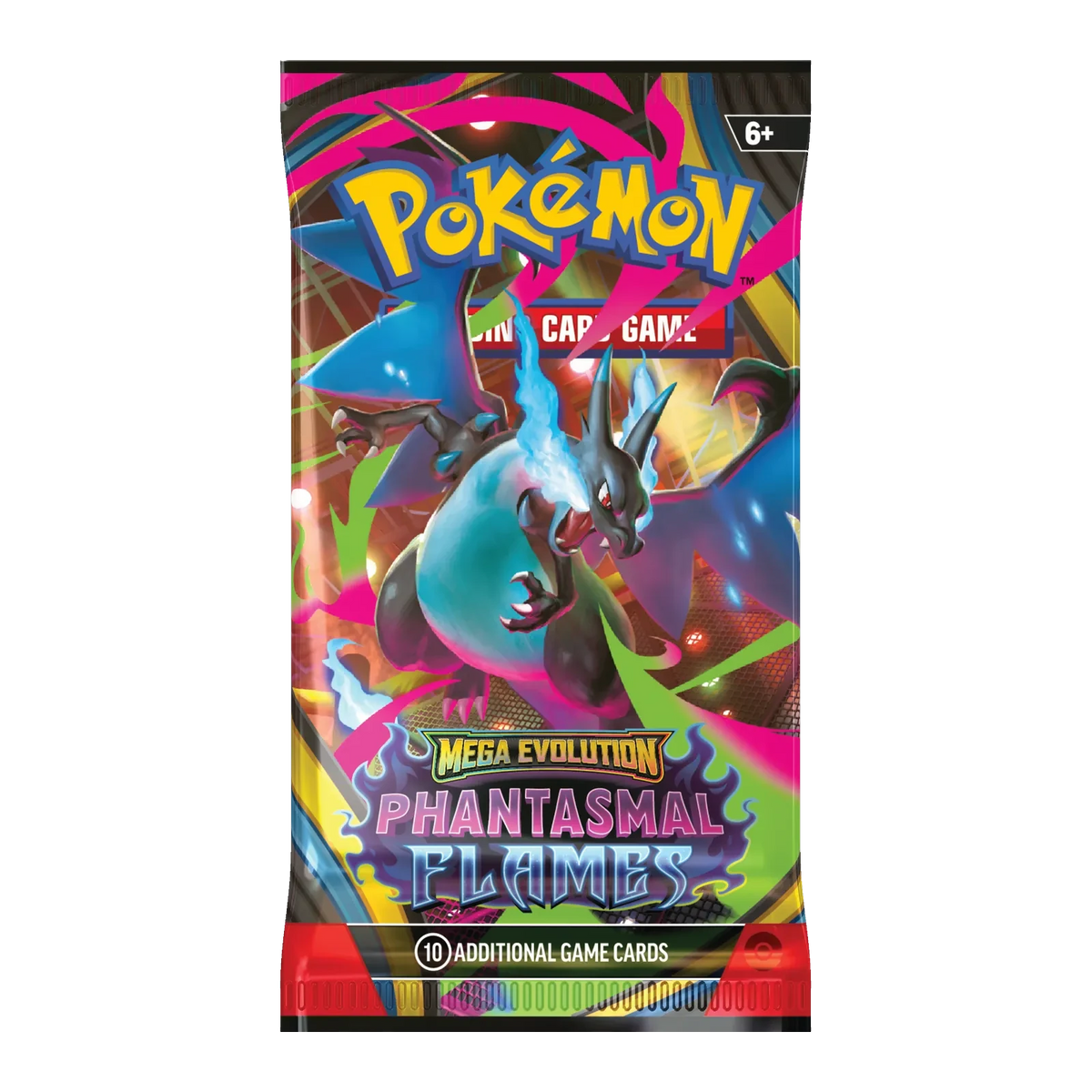 Mega Evolution Phantasmal Flames Booster Box – boosterpack, artwork Mega Charizard X (verpakking kan variëren)