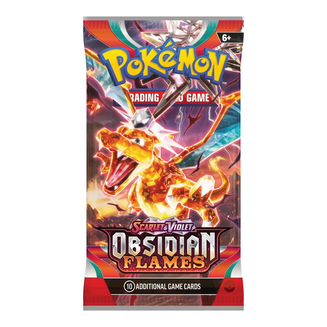 Obsidian Flames Booster Pack – Engelse verpakking, artwork Charizard