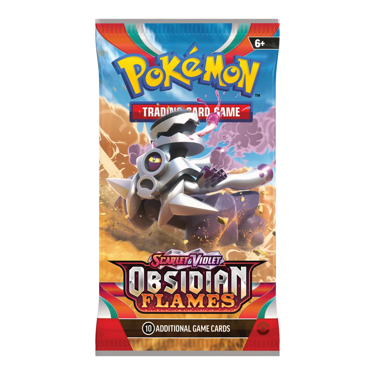 Obsidian Flames Booster Pack – Engelse verpakking, artwork Revavroom