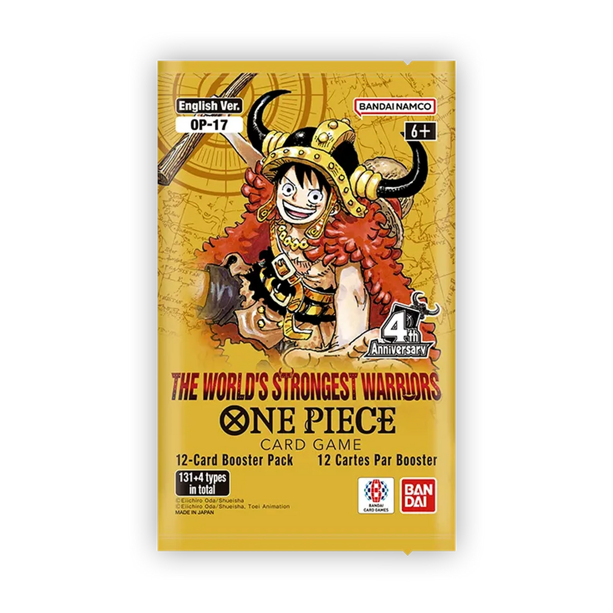 One Piece OP17 Double Pack (Engels) – inhoud: voorbeeld van een Engels OP17-boosterpack; bevat 2 packs
