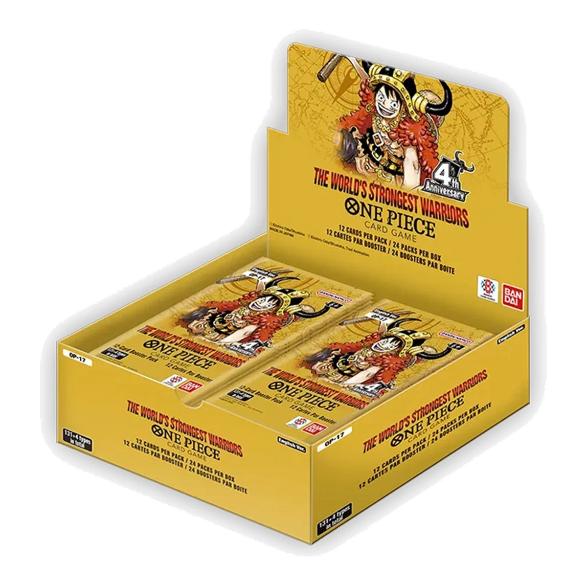 One Piece OP17 Booster Box (Engels) – voorkant en zijkant