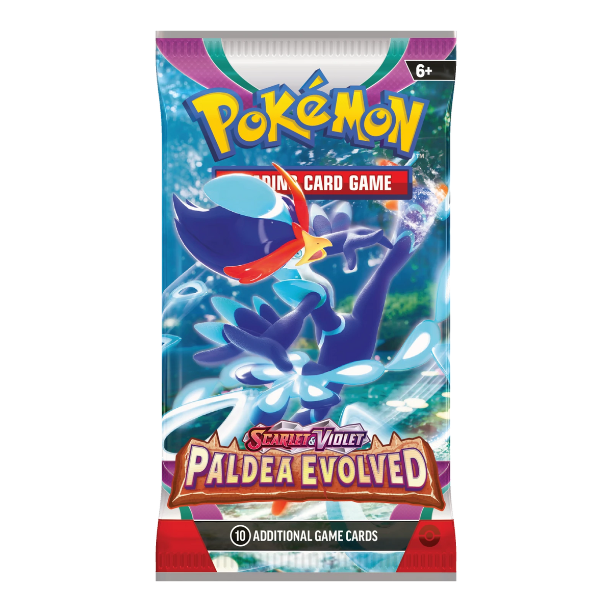 Paldea Evolved Booster Pack – Engelse verpakking, artwork Quaquaval