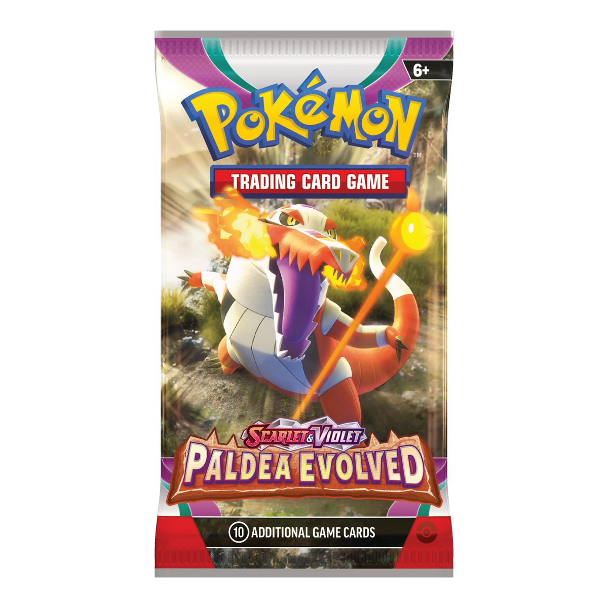 Paldea Evolved Booster Pack – Engelse verpakking, artwork Skeledirge
