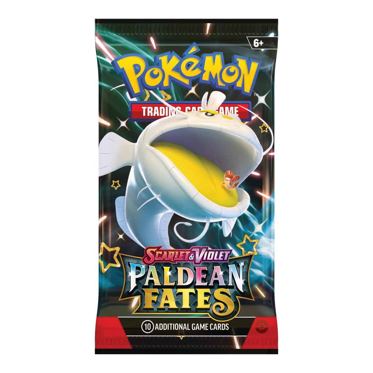 Paldean Fates Booster Bundle – boosterpack, artwork Dondozo Tatsugiri (verpakking kan variëren)