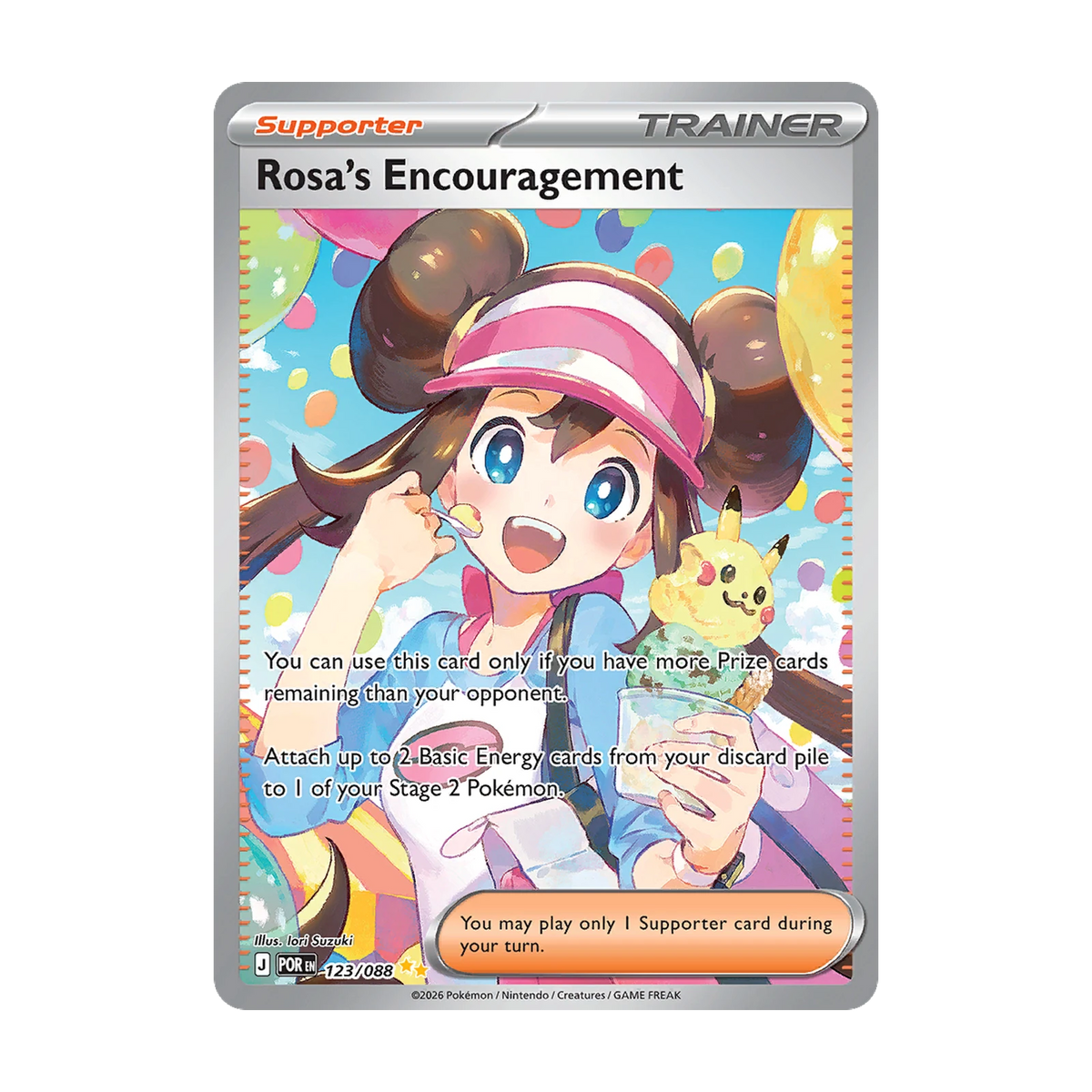 Perfect Order Booster Box – mogelijke chase-kaart 123-rosa-s-encouragement; niet gegarandeerd inbegrepen