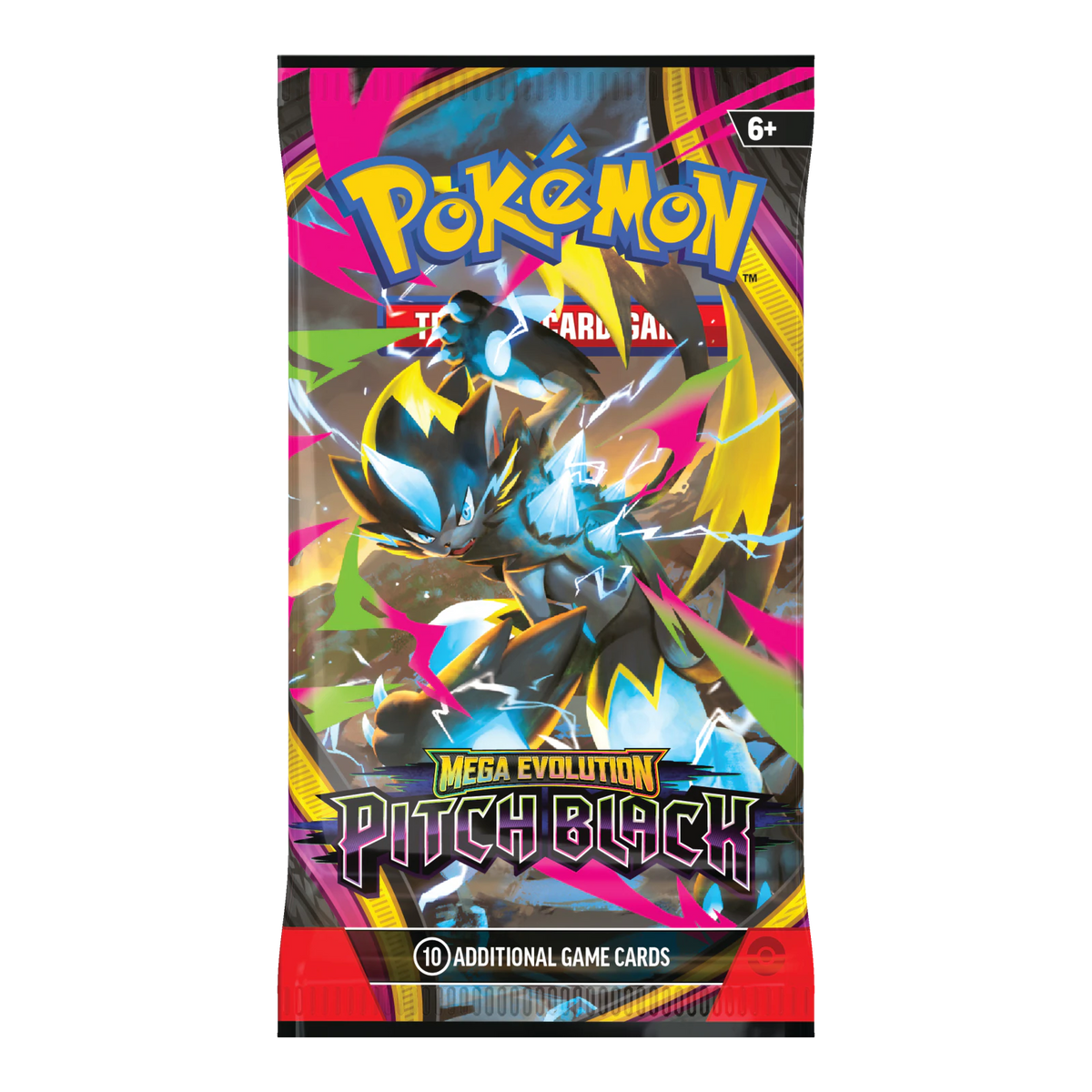 Pitch Black Booster Pack – Engelse verpakking, artwork Mega Zeraora