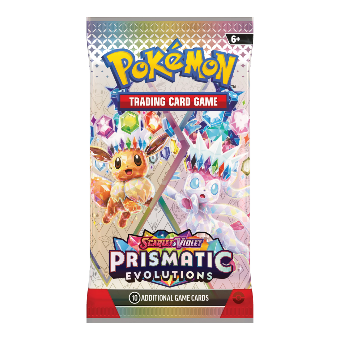 Prismatic Evolutions Booster Pack – Engelse verpakking, artwork Eevee Sylveon