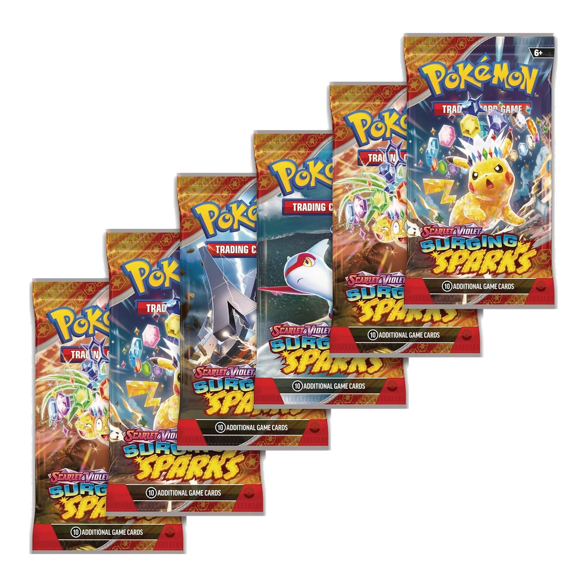 Surging Sparks Booster Bundle – inhoud: 6 boosterpacks