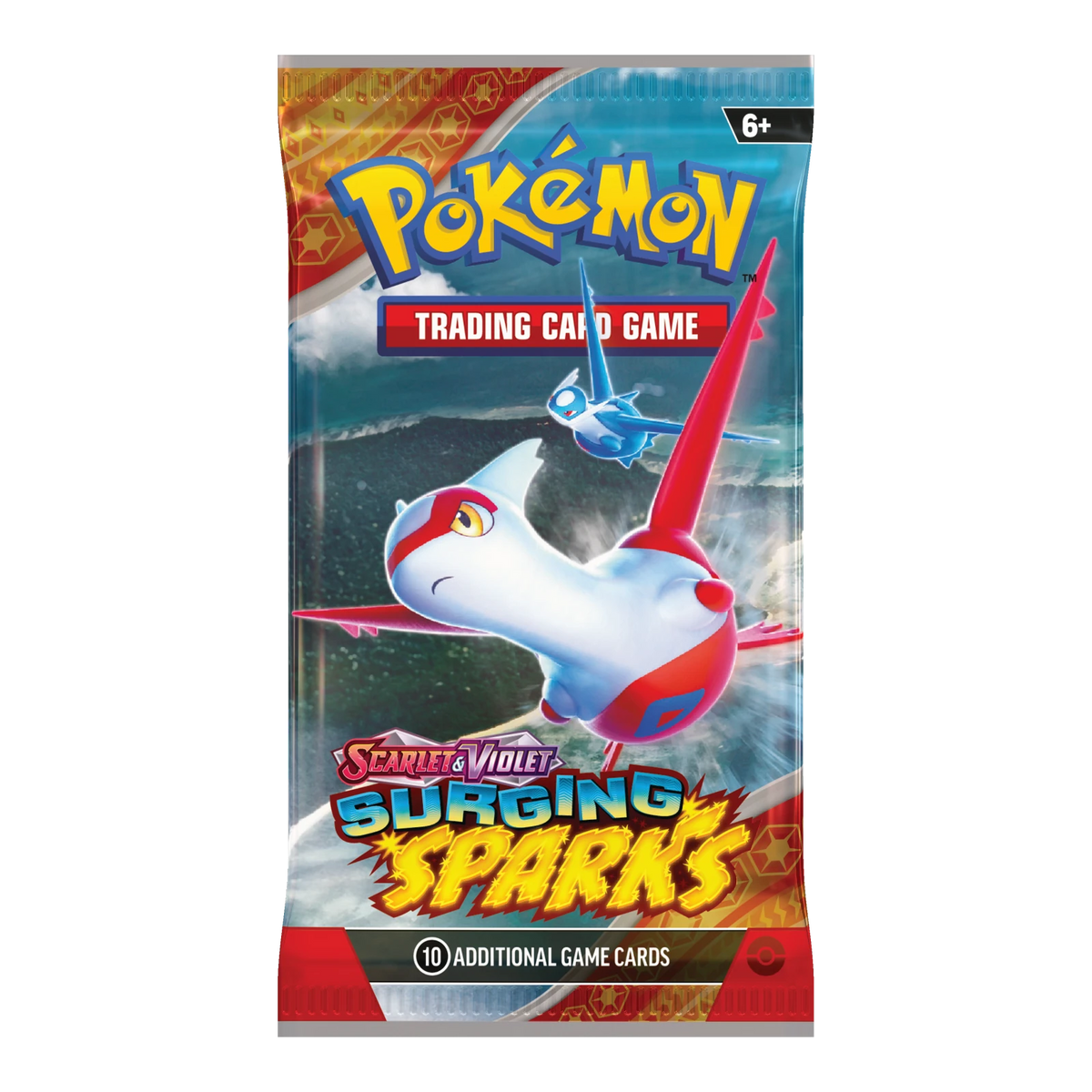Surging Sparks Booster Pack – Engelse verpakking, artwork Latias