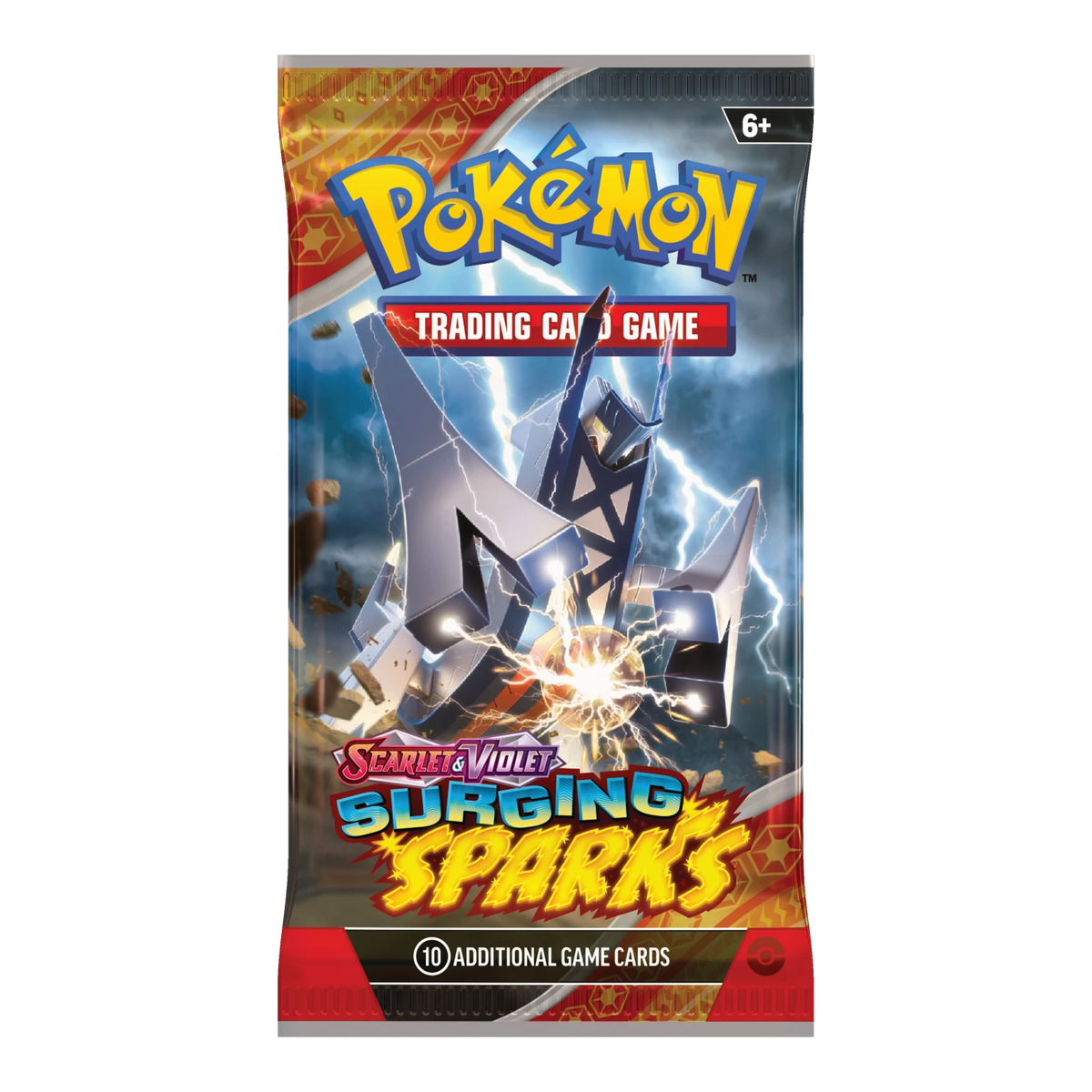 Surging Sparks Booster Pack – Engelse verpakking, artwork Archaludon