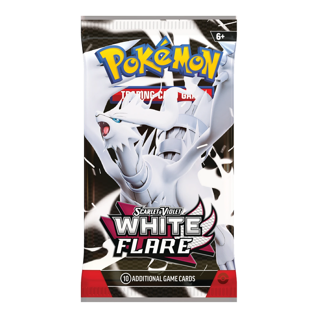 White Flare Booster Pack – Engelse verpakking, artwork Reshiram